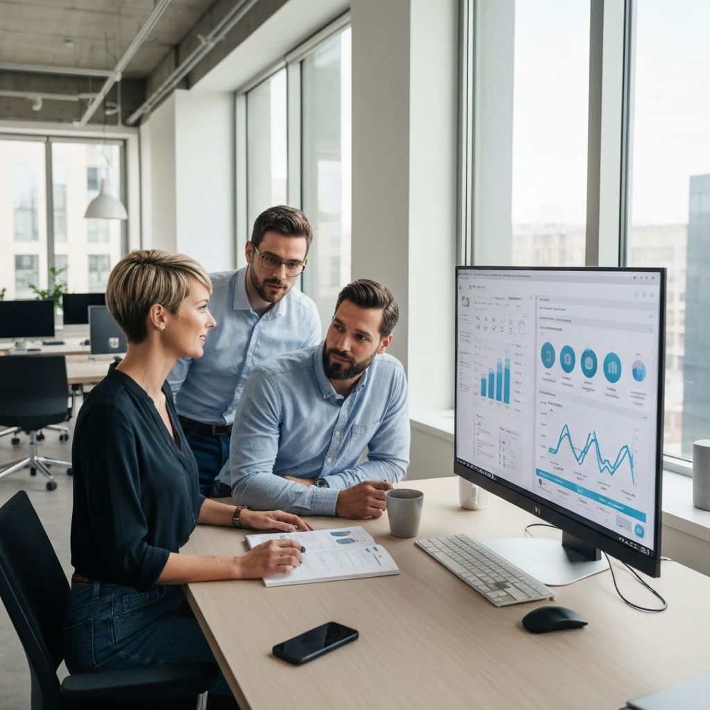 Digital marketing team at work